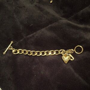 Juicy couture gold Heart Charm Bracelet